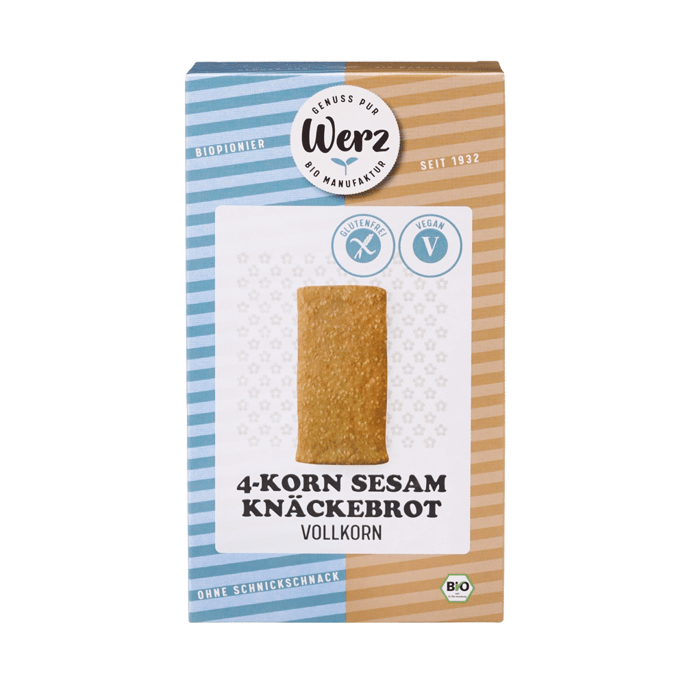 Glutenfreies Brot - 4-Korn Sesam Knäckebrot