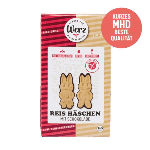 Reis Häschen mit Schokolade, glutenfrei, Vollkornkekse