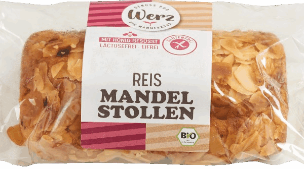 Reis-Mandelstollen, glutenfrei, B-Ware - 230 g