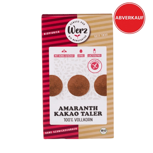 Amaranth Kakao Taler, 4-Korn Vollkornkekse, 125 g