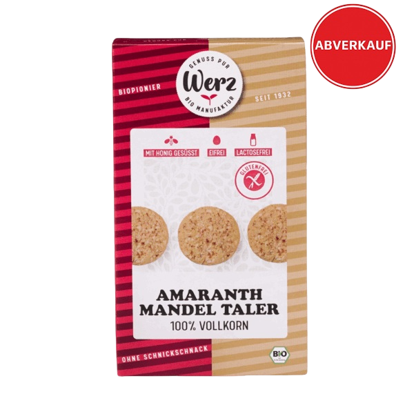 Amaranth Mandel Taler, 4-Korn Vollkornkekse, 125 g