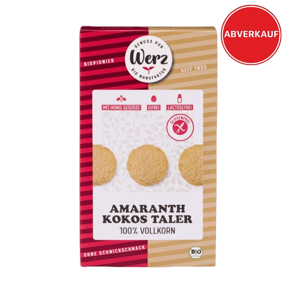 Amaranth Kokos Taler, 4-Korn Vollkornkekse, 125 g