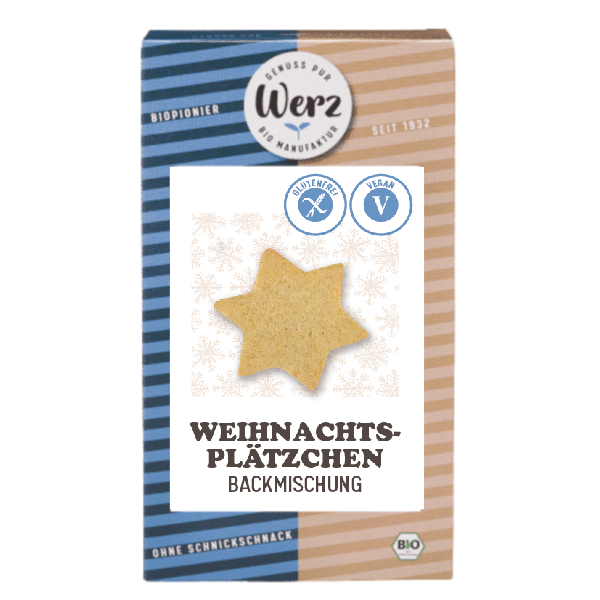 Weihnachtsplätzchen Backmischung, glutenfrei, 500 g