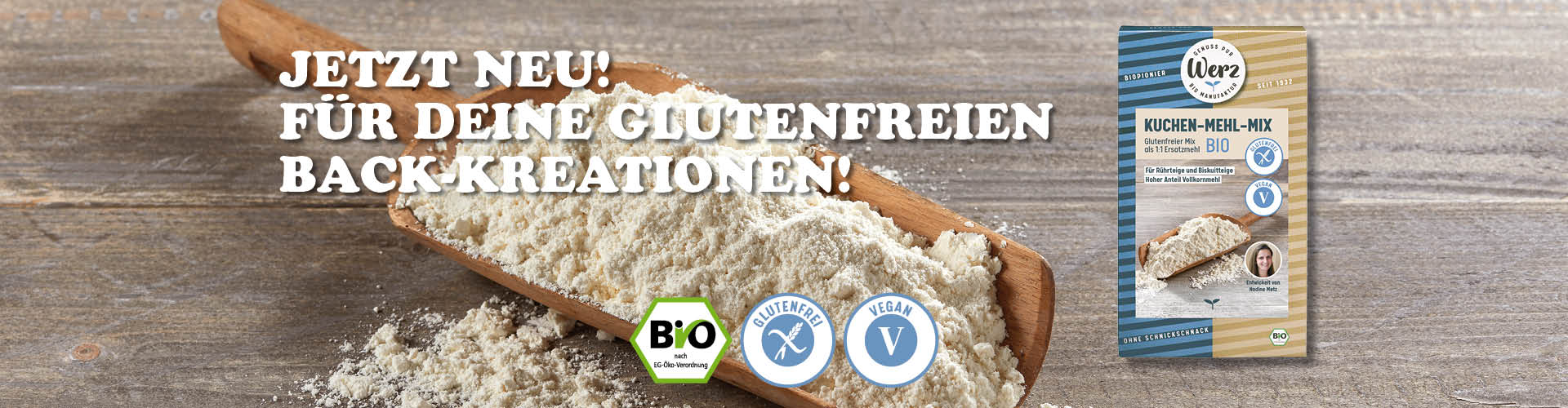 Glutenfreies Mehl - Backmischung Banner