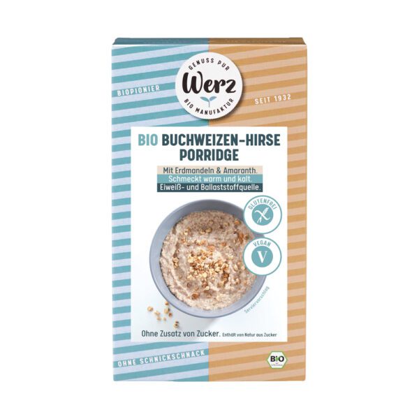 BIO BUCHWEIZEN-HIRSE PORRIDGE, glutenfrei, 375 g