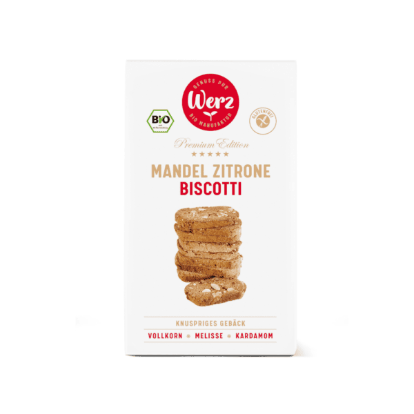 Mandel Zitrone Biscotti, glutenfrei, BIO, 200 g