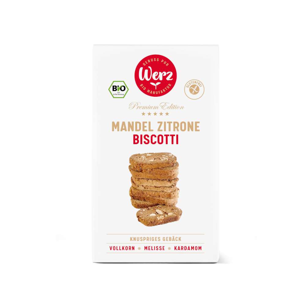 Mandel Zitrone Biscotti, glutenfrei, BIO, 200 g